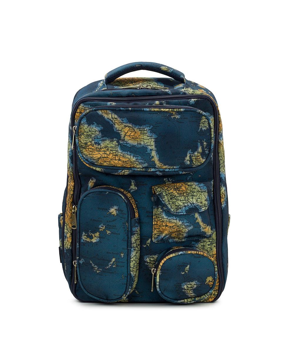 patricia nash Vico Backpack Woven Poly ‑ Greek Map