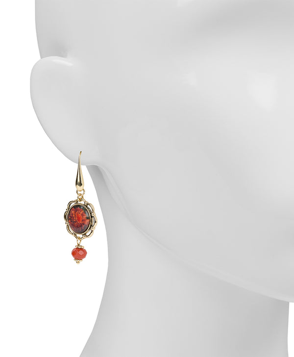 Patricia Nash Wire Drop Earrings Multi Print