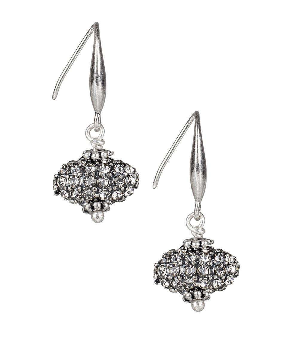 patricia nash Pave Bead Drop Earrings Pave Crystals