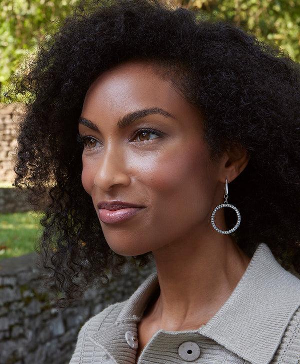 Patricia Nash Pave Circle Drop Earrings Not So Basics