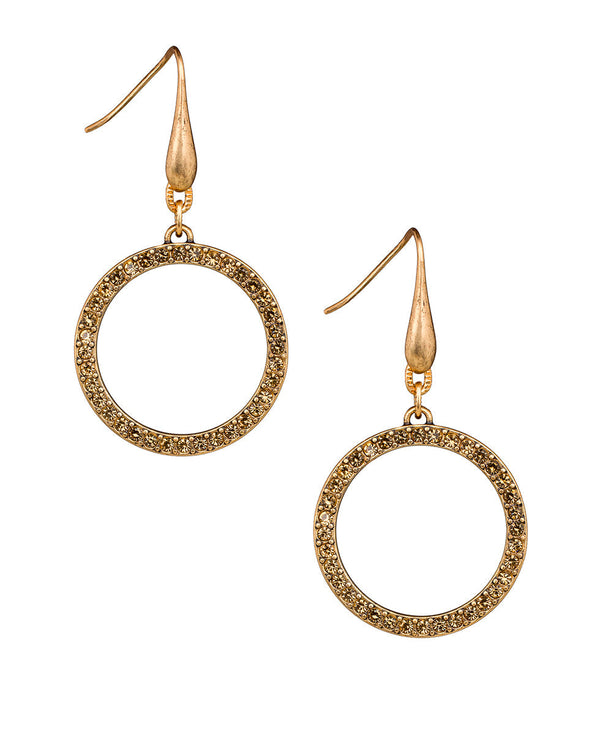 Patricia Nash Pave Circle Drop Earrings Not So Basics