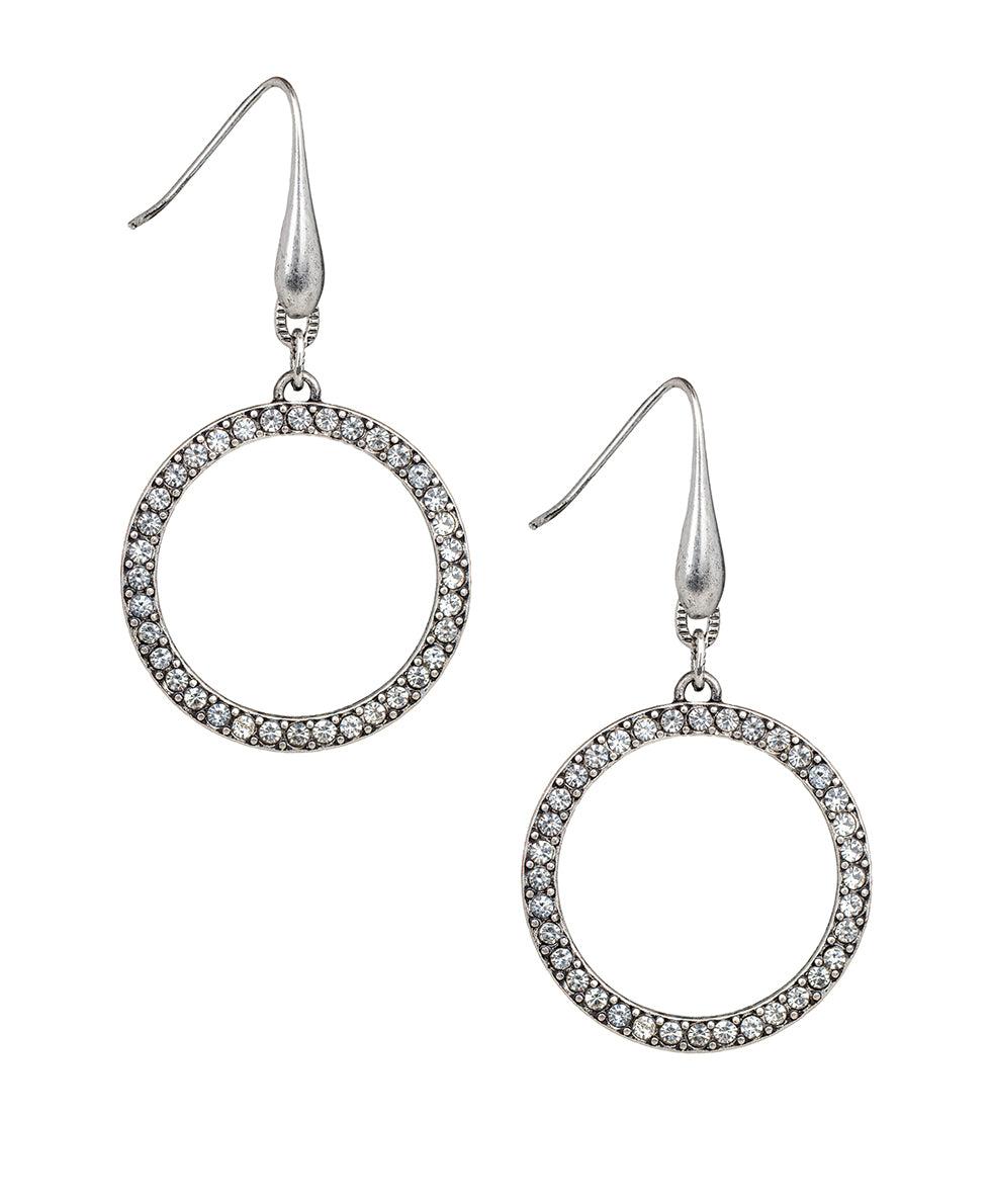 patricia nash Pave Circle Drop Earrings Not So Basics