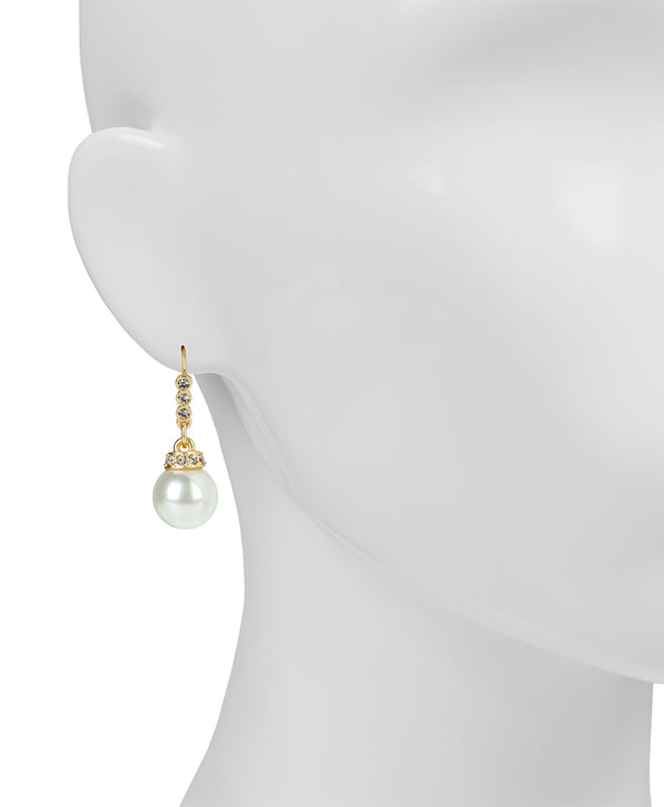 Patricia Nash Pearl Glass Bead Drop Earrings Holiday Charm