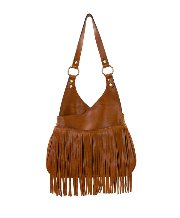 Patricia Nash Pienza Shoulder Bag Rugged Natural Grain Leather