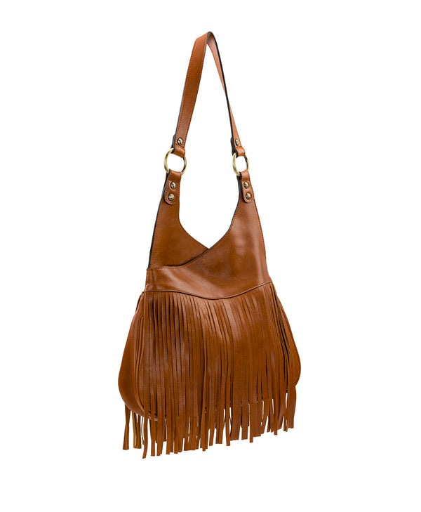 Patricia Nash Pienza Shoulder Bag Rugged Natural Grain Leather
