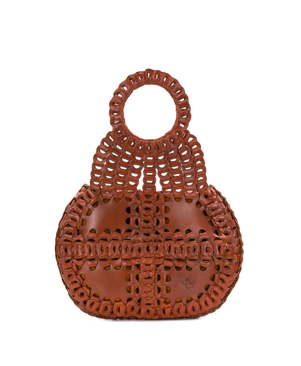 Patricia Nash Pisticci Flapover Crossbody Bag Chainlink Leather