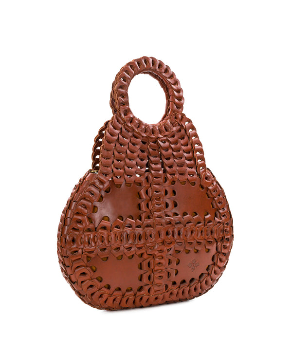 Patricia Nash Pisticci Flapover Crossbody Bag Chainlink Leather