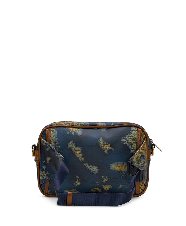 Patricia Nash Praiano Belt Bag Patina Coated Linen Canvas – Greek Map