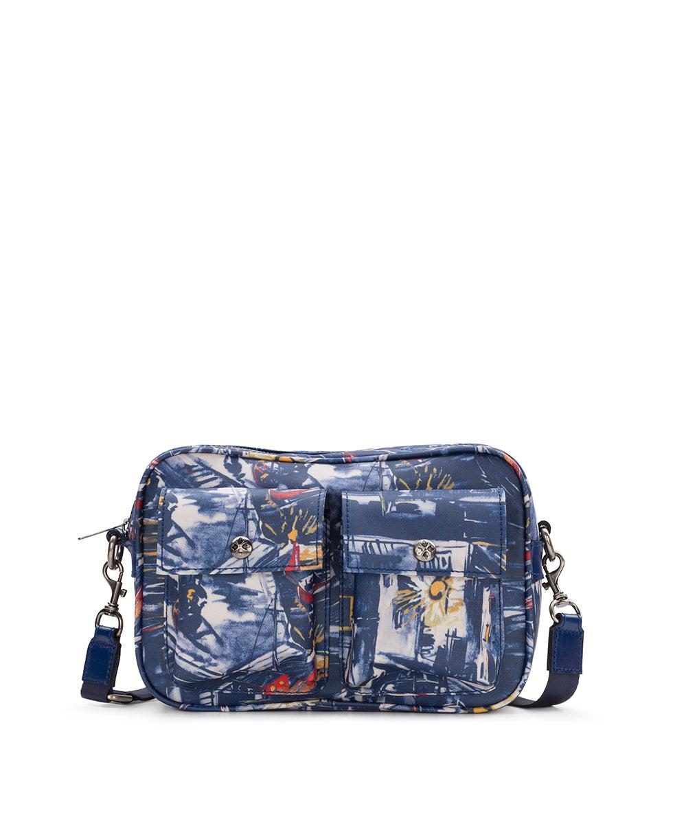 patricia nash Praiano Belt Bag Patina Coated Linen Canvas — Harbor Nights