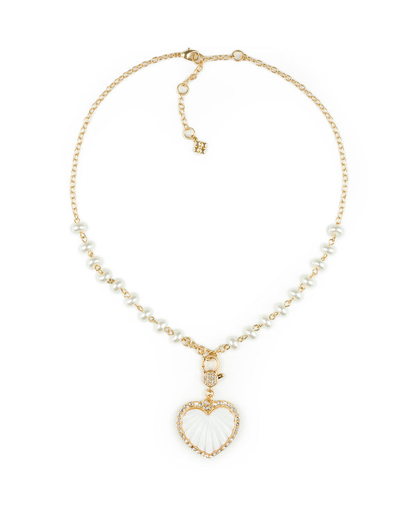Patricia Nash Removable Heart Necklace Lovely Stone