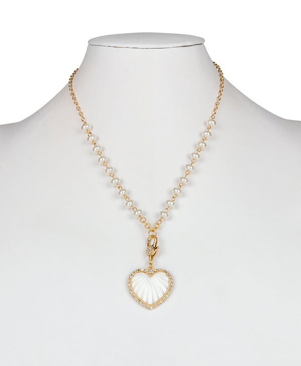 Patricia Nash Removable Heart Necklace Lovely Stone
