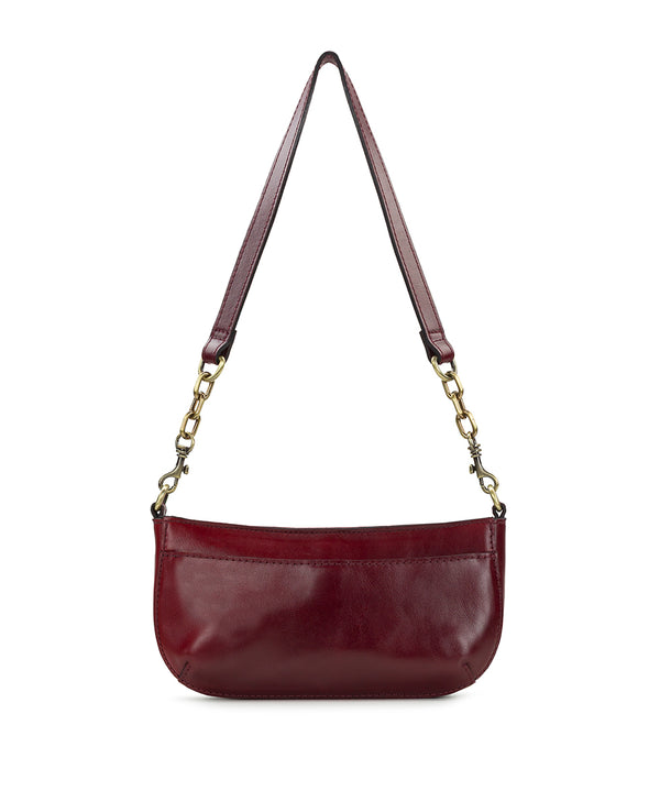Patricia Nash Sassi Baguette Crossbody Vintage Distressed Leather