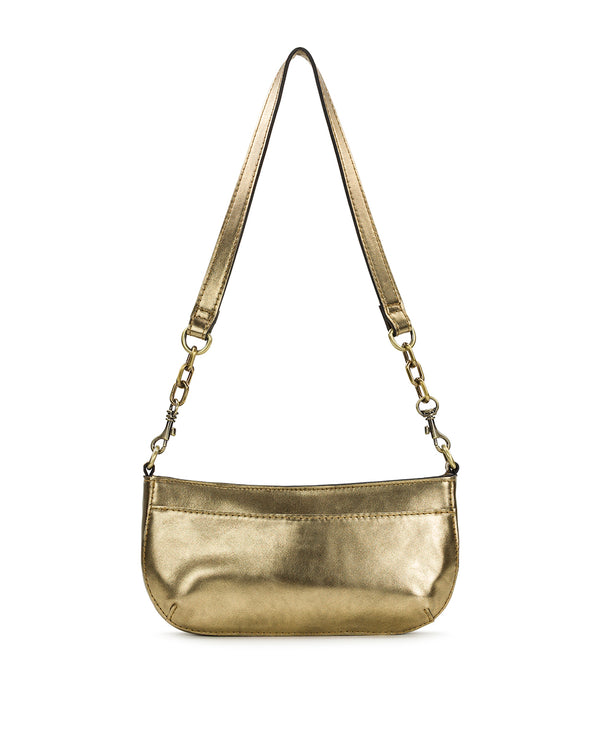 Patricia Nash Sassi Baguette Crossbody Vintage Distressed Metallic
