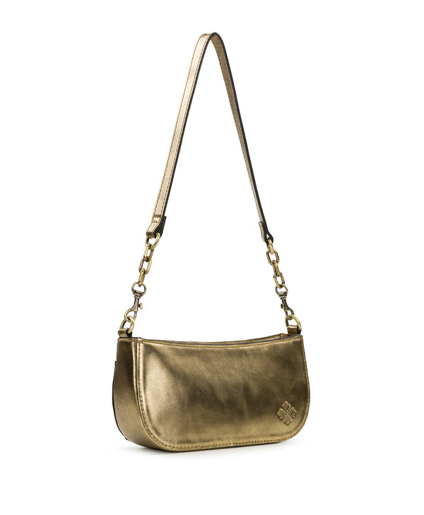 Patricia Nash Sassi Baguette Crossbody Vintage Distressed Metallic