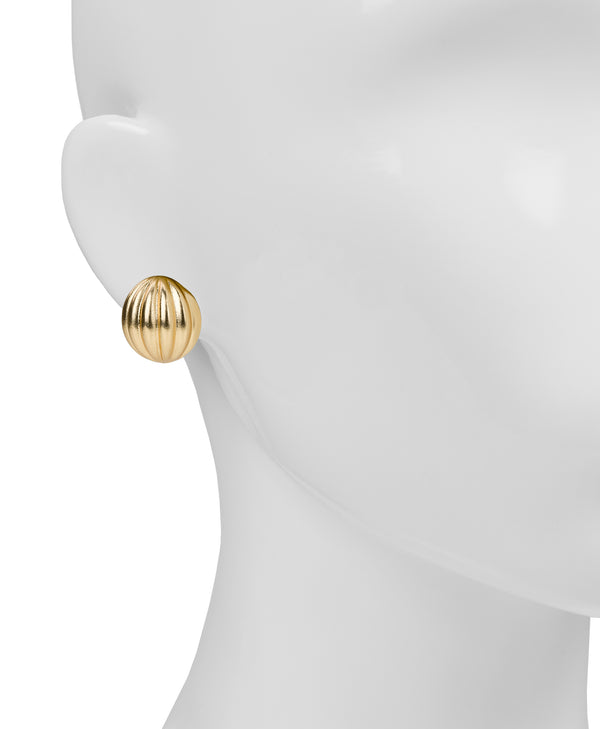 Patricia Nash Scalloped Button Clip Earrings Scalloped Bead Collection