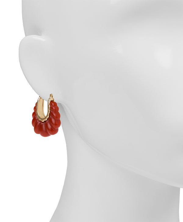 Patricia Nash Scalloped Hoop Earrings Scalloped Bead