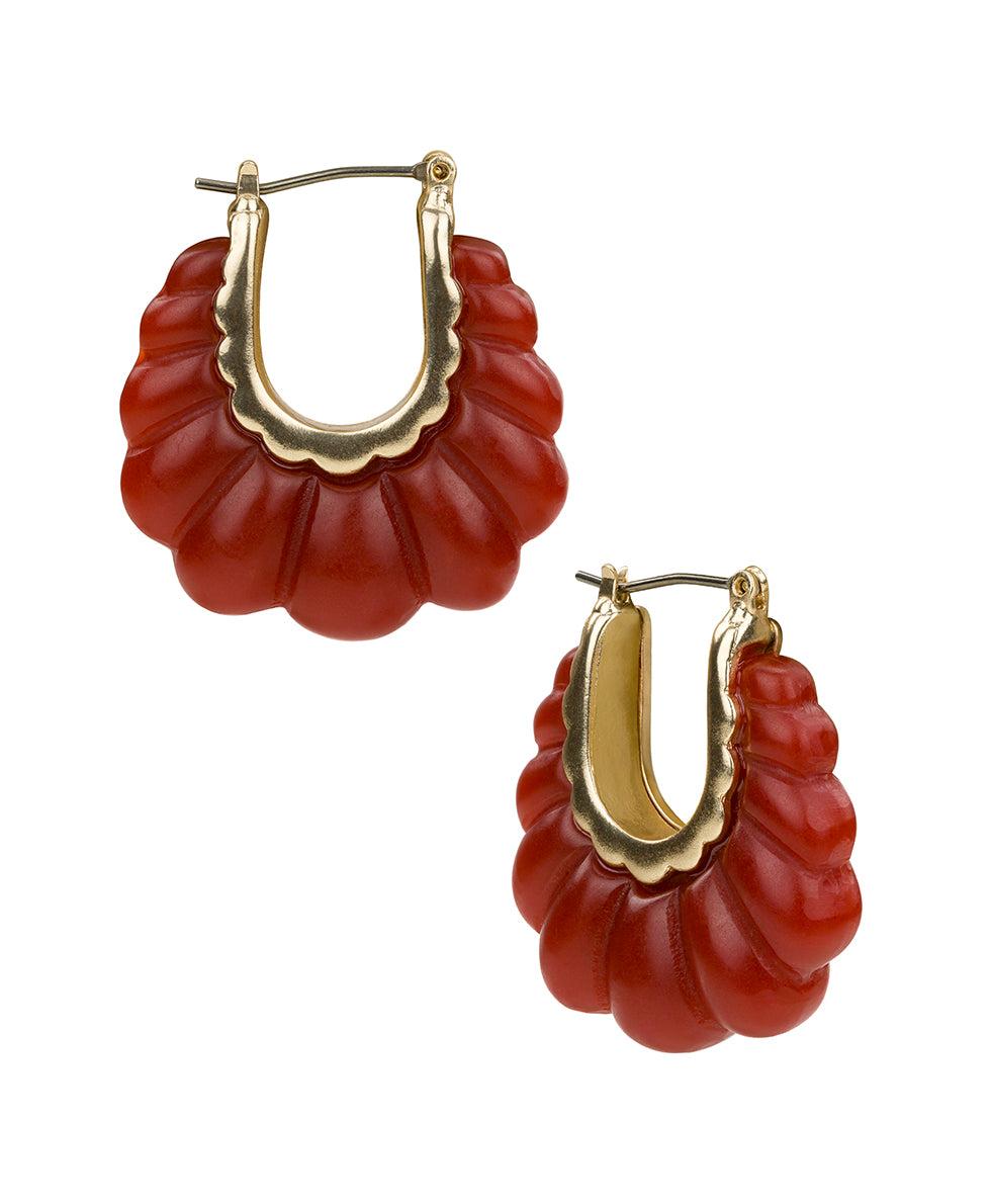 patricia nash Scalloped Hoop Earrings Scalloped Bead