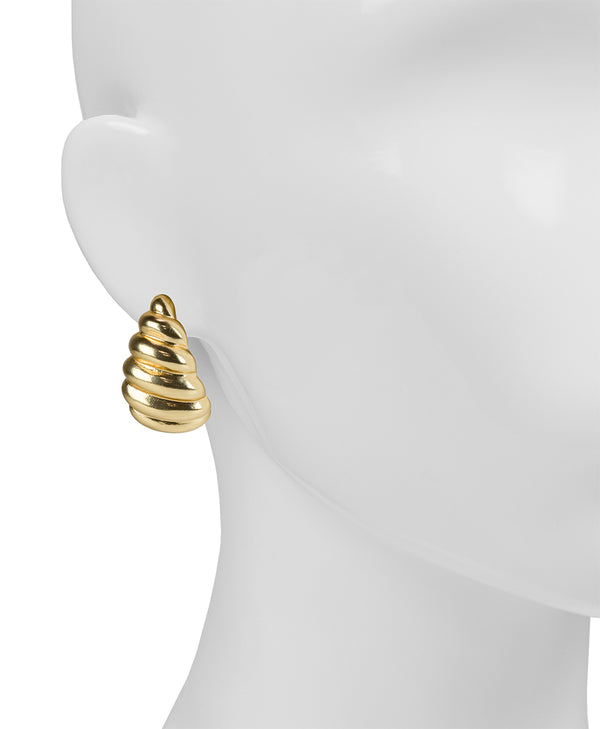 Patricia Nash Scalloped J Hoop Clip Earrings Rope Ring