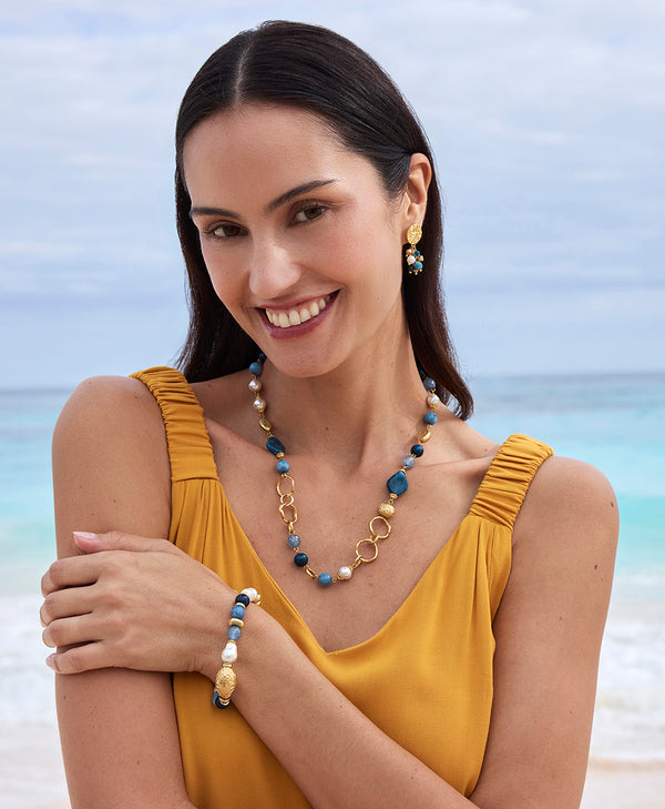 Patricia Nash Short Necklace With Rings Eclectic Bead