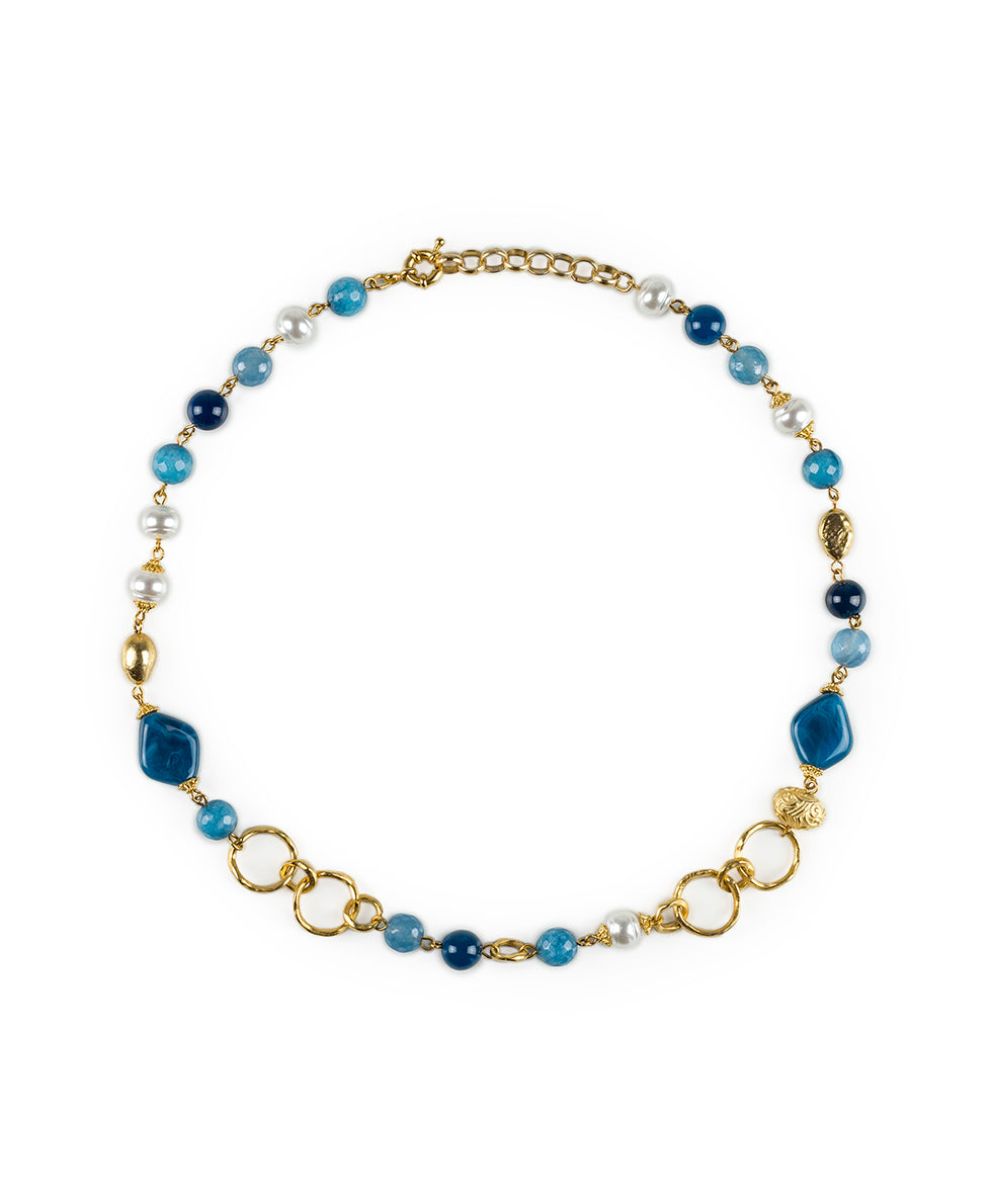 patricia nash Short Necklace with Rings Eclectic Bead