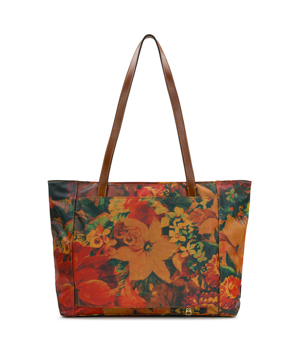 Patricia Nash Silvi Tote Patina Coated Linen Canvas Multi