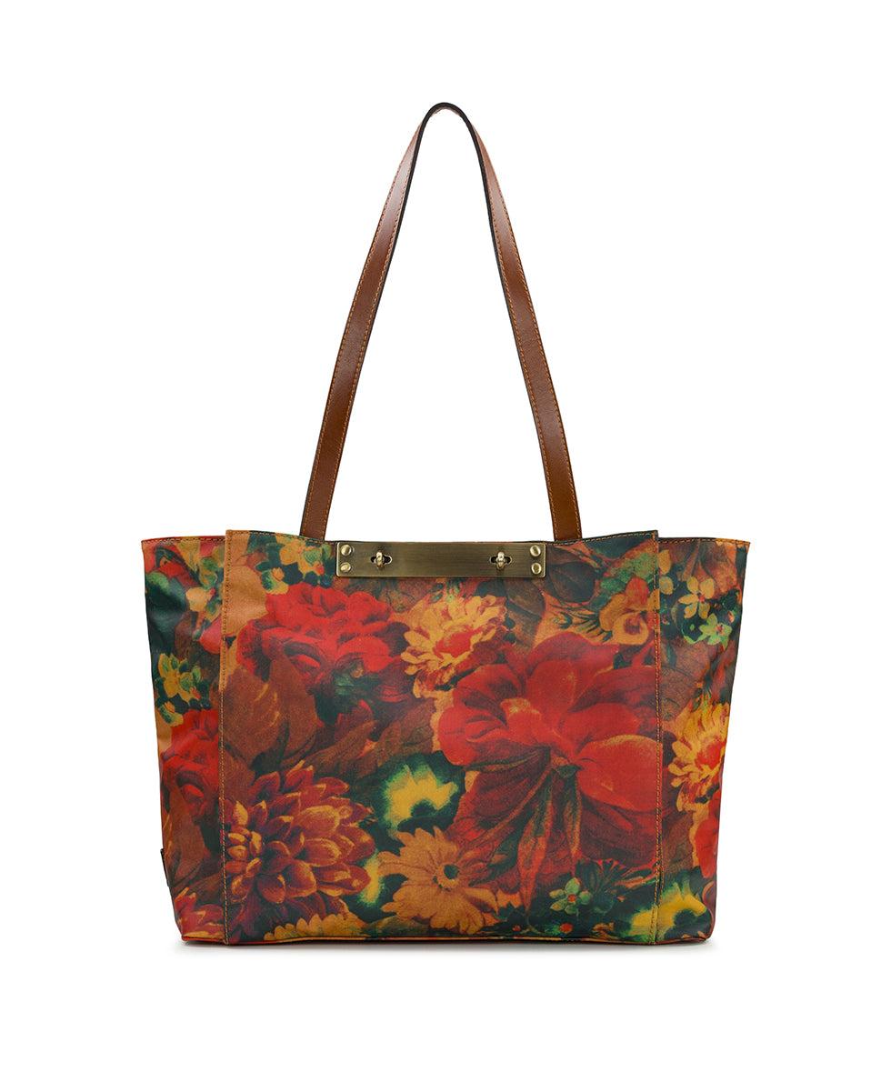 patricia nash Silvi Tote Patina Coated Linen Canvas Multi