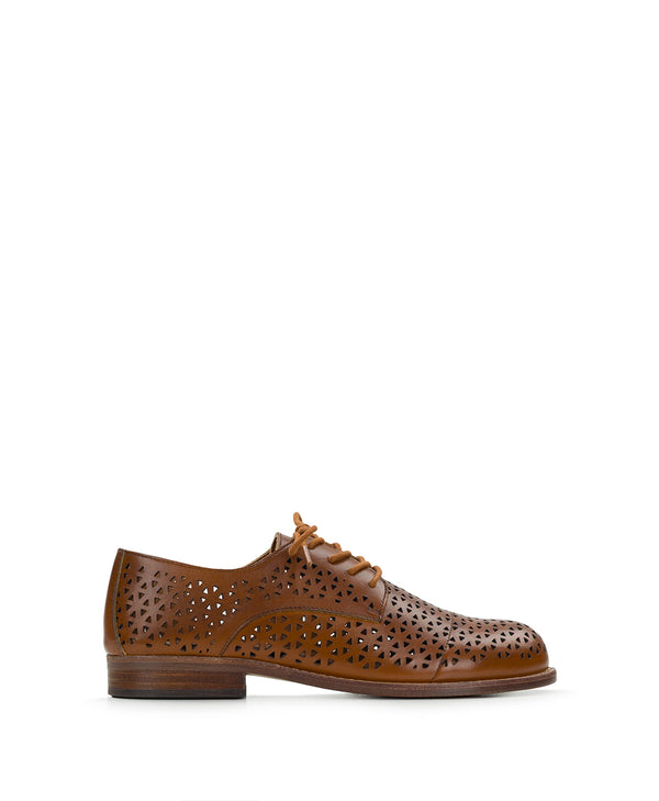 Patricia Nash Silvio Oxford Shoes Perforated Leather ‑ Tan