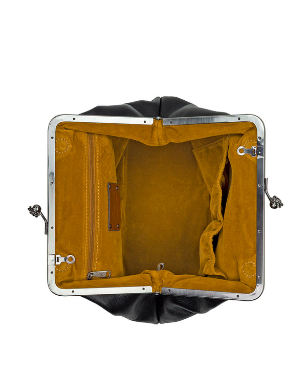 Patricia Nash Sofia Frame Crossbody Rugged Natural Grain Leather