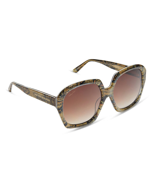 Patricia Nash Suzanne Sunglasses European Map Print