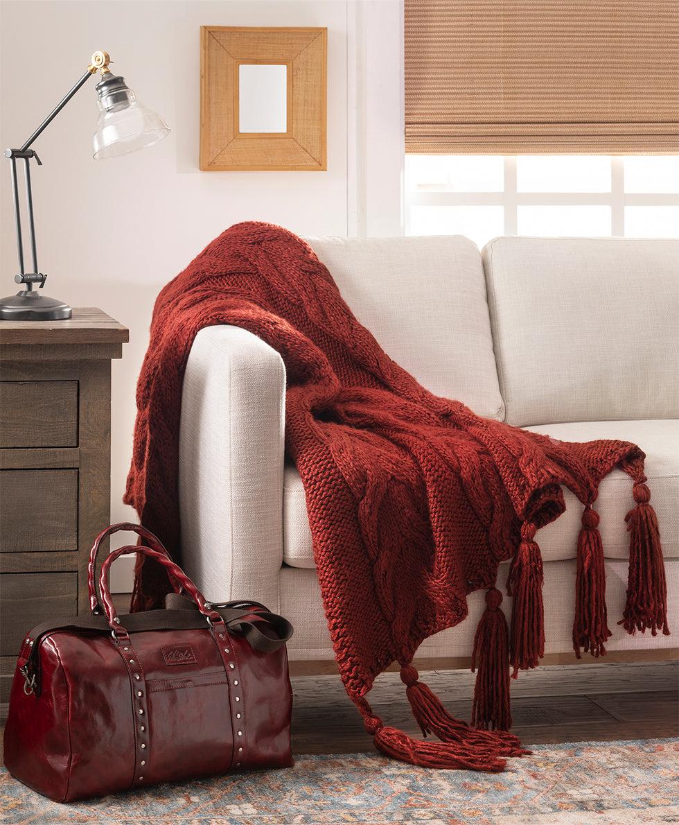 patricia nash Tasseled Throw Signature Knit Collection