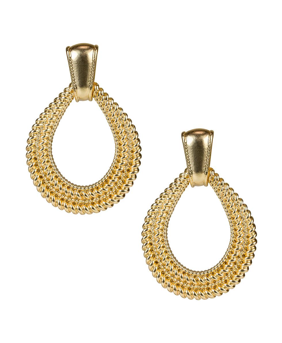 patricia nash Tear Drop Doorknocker Post Earrings Rope Ring