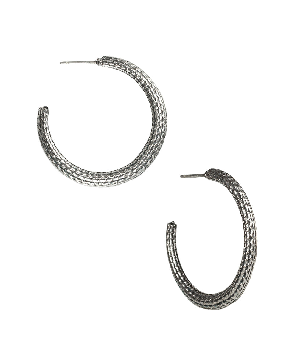 patricia nash Textured Knife Edge Hoop Earrings Not So Basics