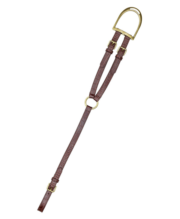 Patricia Nash Tuscana Belt Vintage Distressed Croc Leather ‑ British Tan