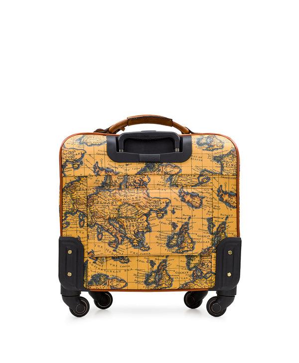 Patricia Nash Velino Trolley Patina Coated Linen Canvas — European Map Print
