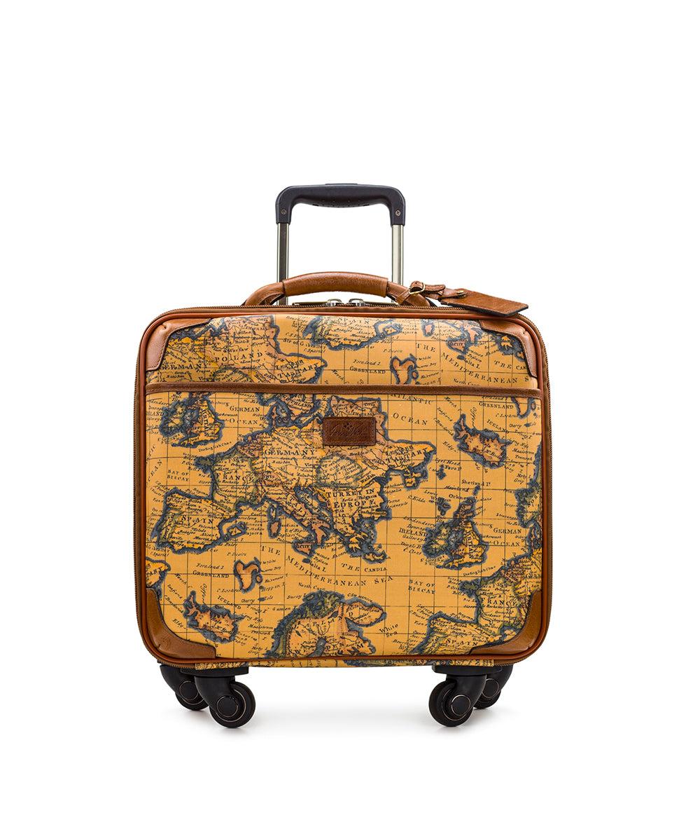 patricia nash Velino Trolley Patina Coated Linen Canvas — European Map Print