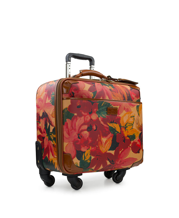 Patricia Nash Velino Trolley Patina Coated Linen Canvas — Spring Multi