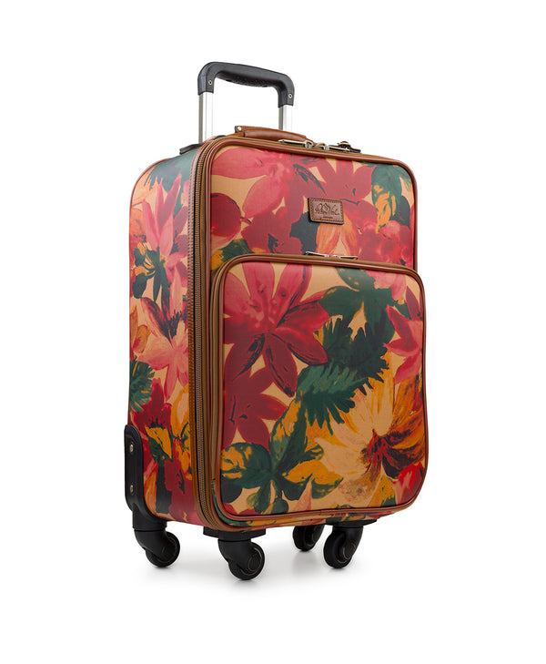 Patricia Nash Vettore Trolley Patina Coated Linen Canvas — Spring Multi