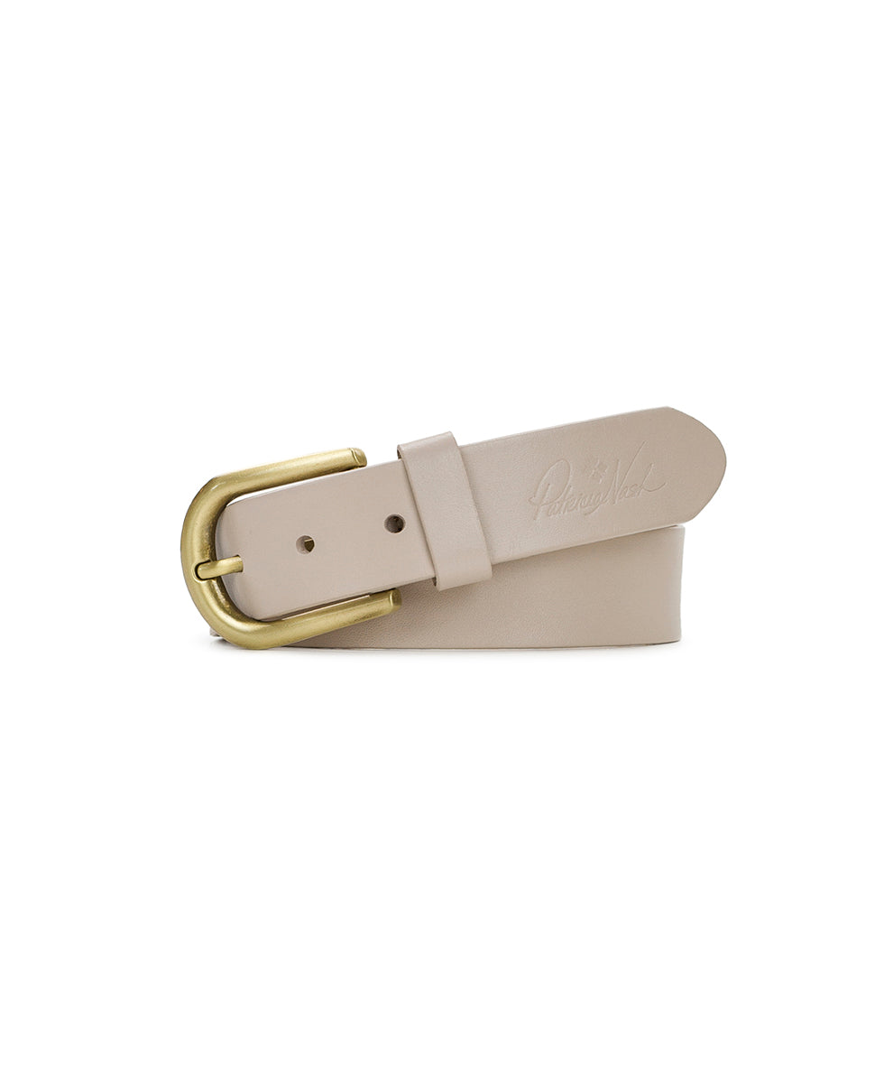 patricia nash Vietri Belt Vintage Distressed Leather ‑ Chalk White