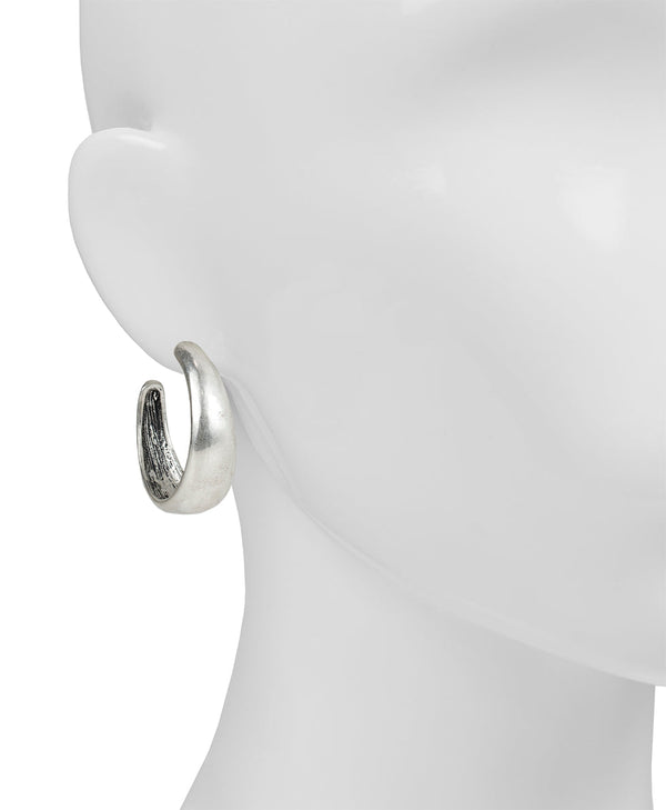 Patricia Nash Wide Hammered Hoop Earrings Not So Basics