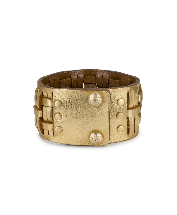 Patricia Nash Woven Snap Cuff Woven Leather Collection