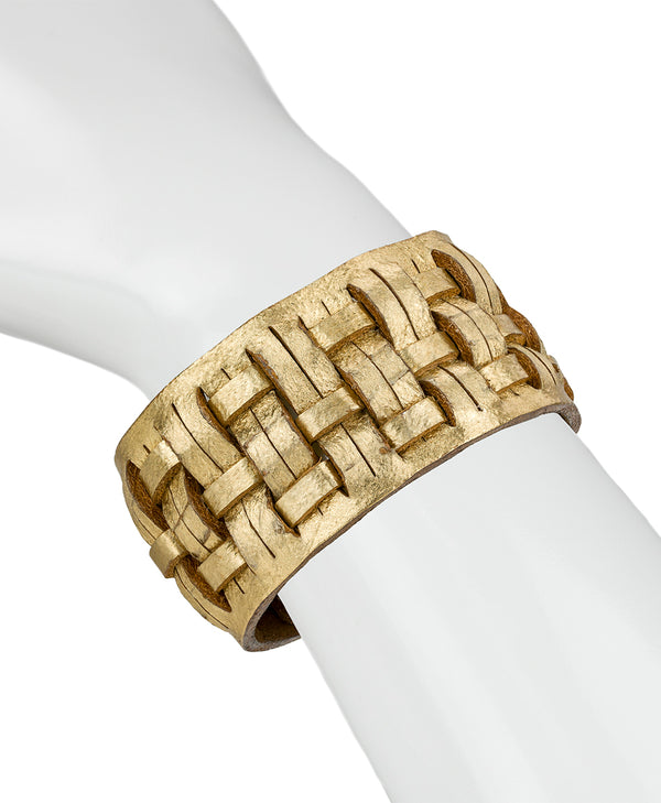 Patricia Nash Woven Snap Cuff Woven Leather Collection