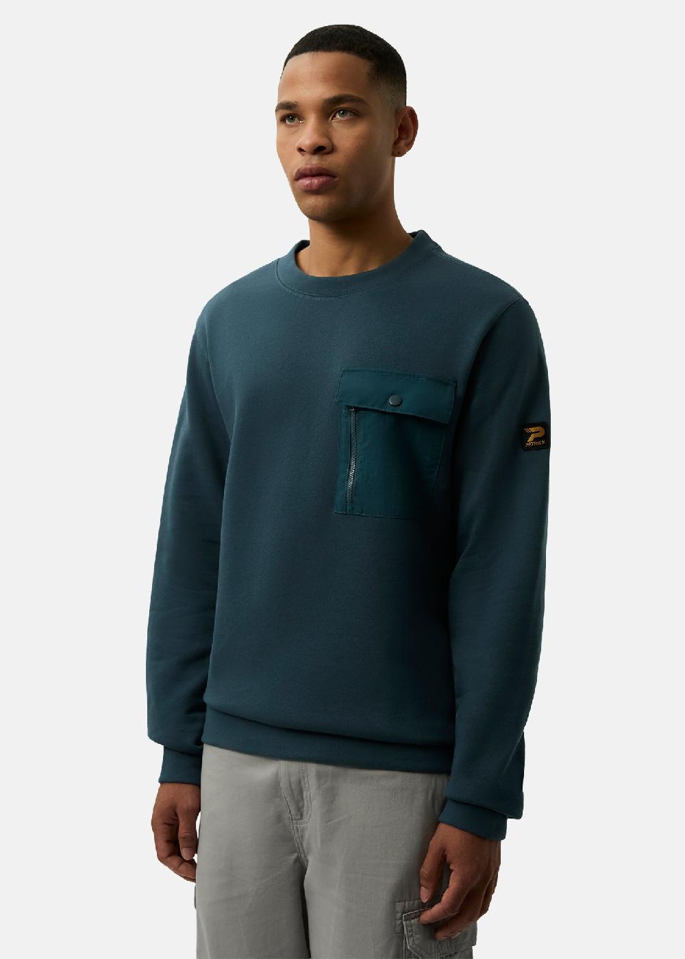 patrick Archie Crew Sweat - Dark Blue