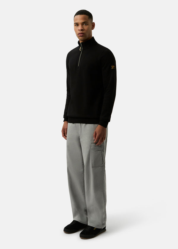 Patrick Harlem 1/4 Zip Top - Black