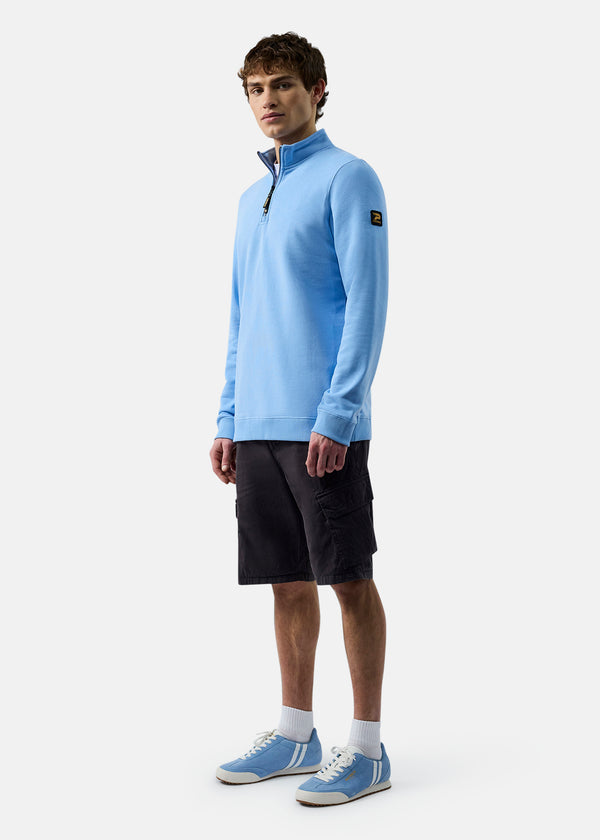 Patrick Harlem 1/4 Zip Top - Sky Blue