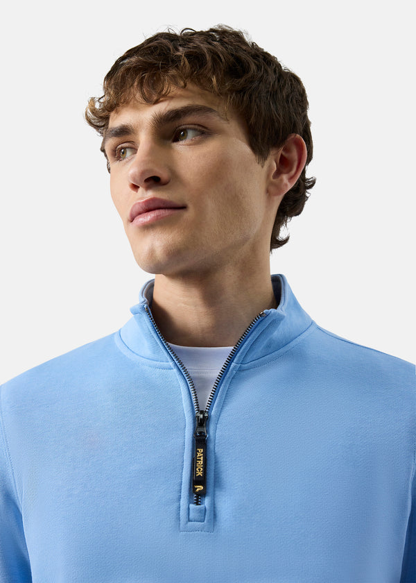 Patrick Harlem 1/4 Zip Top - Sky Blue