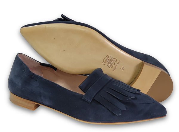 Patrizio Dolci Ballerina Alice Suede Navy