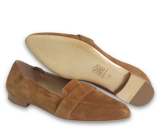 Patrizio Dolci Ballerina Suede Tabacco