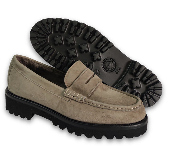 Patrizio Dolci Moccassin Greta Taupe&Fur