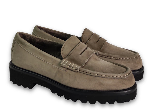patrizio dolci Moccassin Greta Taupe&Fur