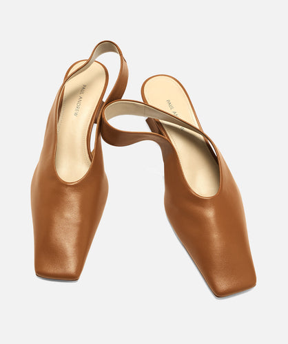 Paul Andrew CHISEL SLING SLINGBACK Nutmeg